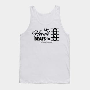 My Heart Beats in 6/8 (Black Ink) Tank Top